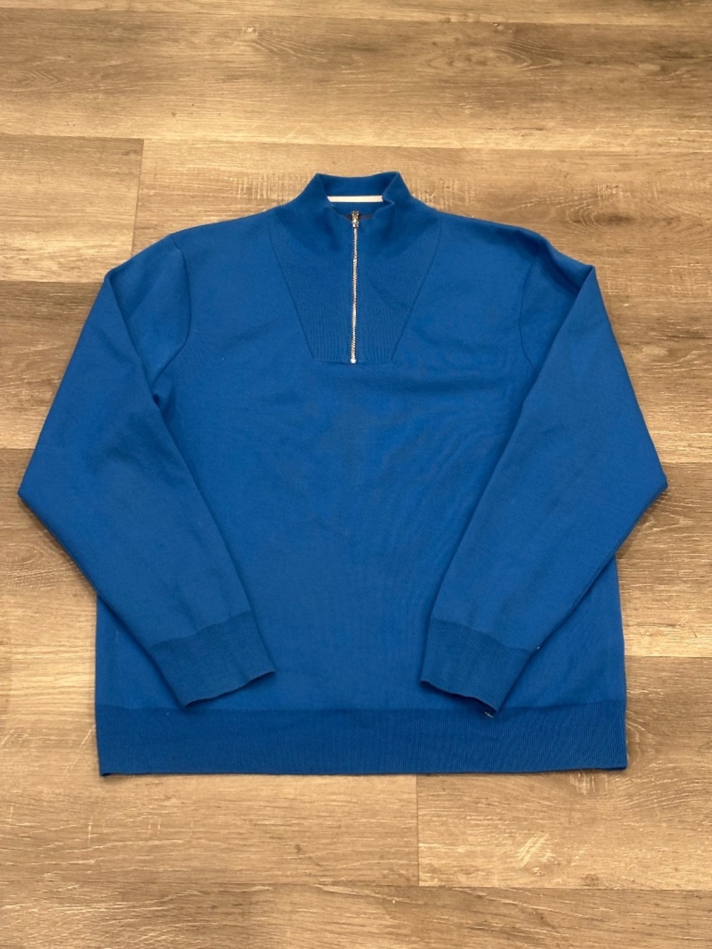 G/Fore Merino Wool 1/4 Zip Golf Sweater Glory Blue GMS000005 Men's Medium